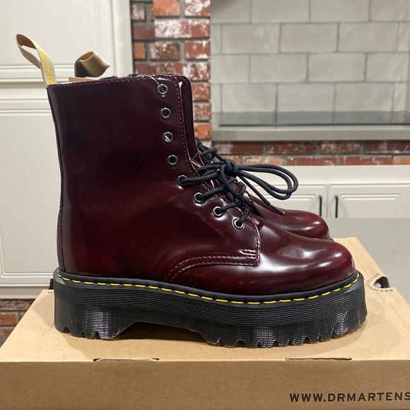 Dr. Martens Shoes - NIB dr martens cherry red jadon II vegan womens 10